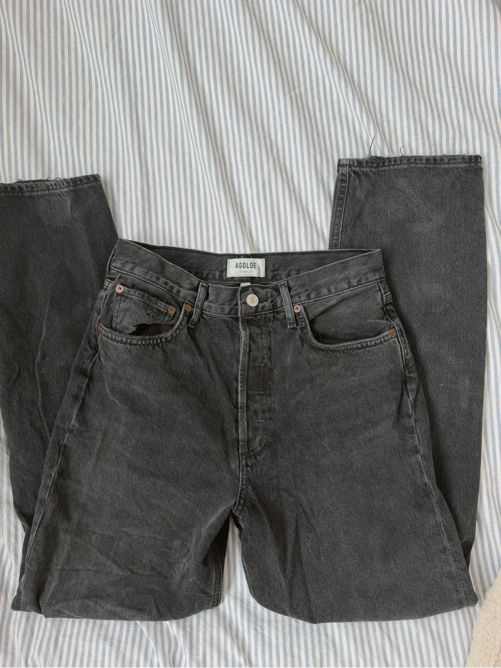 AGOLDE Women’s Black High-Rise Jeans